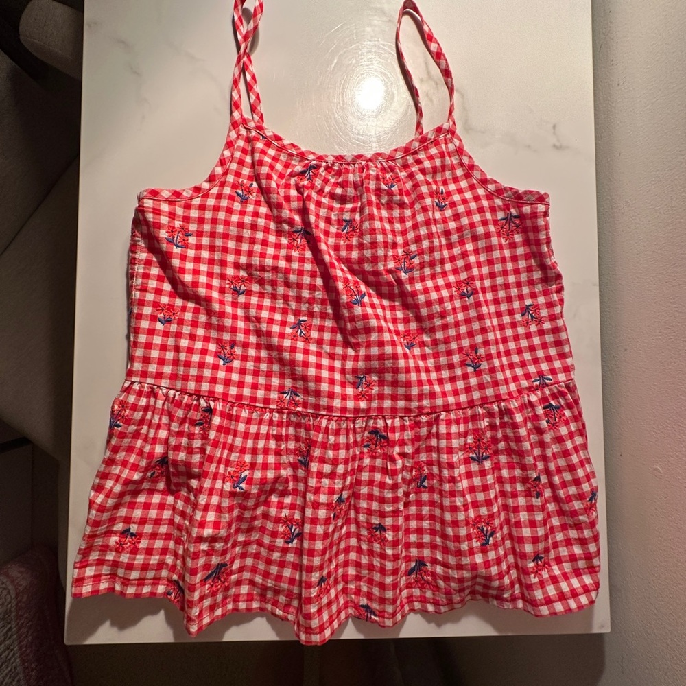 Cat & Jack Red Checkered Kids Camisole